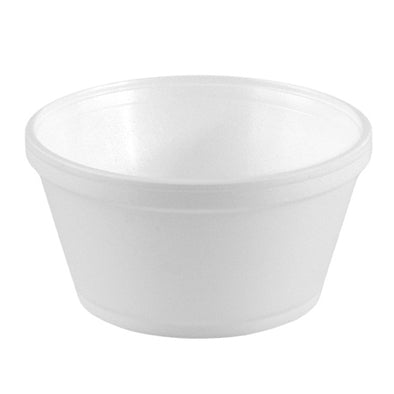 White Foam Food Container—8 oz.  500 x case Soup