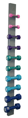 CANDO VINYL COATED DUMBBELL WITH WALL RACK