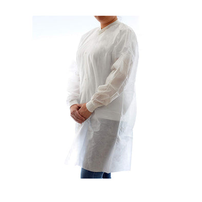 GOWNS - COAT LAB STAFF ANTISTATIC WHITE 10 X BAG