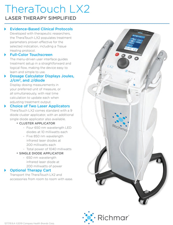 RICMAR THERATOUCH LX2 COLD LASER THERAPY WITH CART