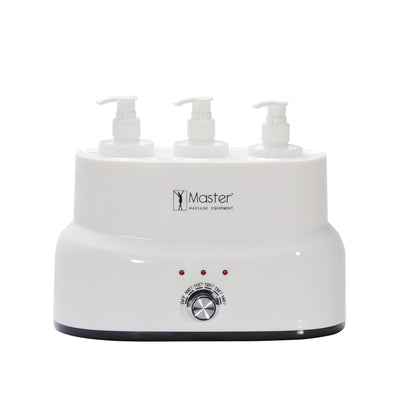 MASTER MASSAGE 3 BOTTLE OIL, LOTION, CREAM WARMER SALON SPA MASSAGE BODY THERAPY