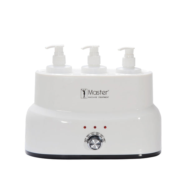 MASTER MASSAGE 3 BOTTLE OIL, LOTION, CREAM WARMER SALON SPA MASSAGE BODY THERAPY