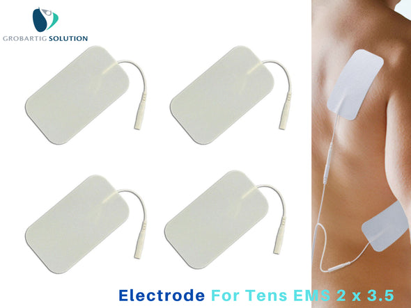 40 ELECTRODE PADS Reusable TENS EMS ESTIM 2 x 3.5 High Efficiency Adhesive Foam