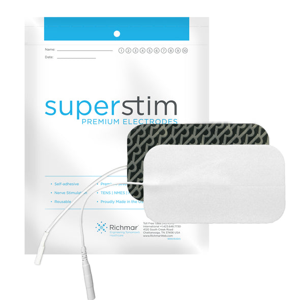 RICHMAR SUPERSTIM ELECTRODES FOAM 2 X 3.5 RECTANGULE 40 X PACK