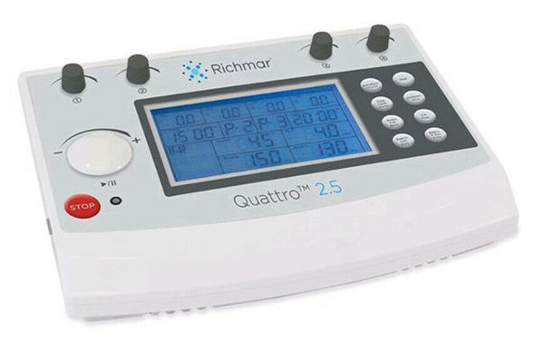 Quattro 2.5 Clinical Electrotherapy Unit with TENS, EMS, IF 2-Pole, IF 4-Pole, & Russian Stim